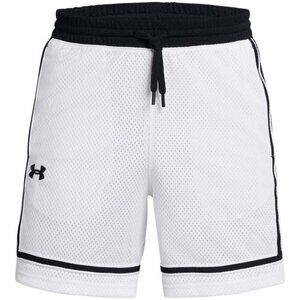 Under Armour UA Men's Zone Pro 7" Mesh Basketball Athletic Shorts White Black L